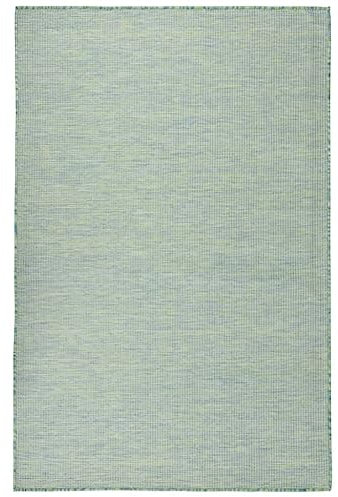 vidaXL Outdoor Teppich Flachgewebe Witterungsbeständig UV-beständig Außenteppich Balkon Terrasse Garten Swimming Pool 100x200cm Türkis