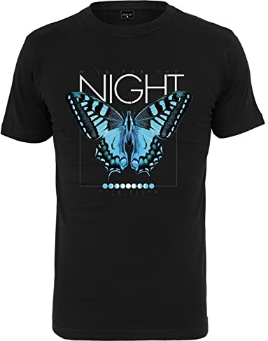 Mister Tee Men's Butterfly Night Tee, Black, S