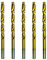 Lot de 5 forets hélicoïdaux en métal HSS-TiN DIN 338 12,0 mm polis (titane, pour métal et acier inoxydable, qualité professionnelle, longue durée de vie)