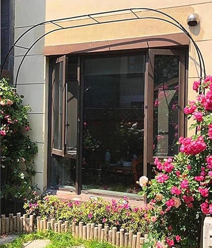 Arco per Rampicanti robusto, Arco da pergolato per Rose,Glicine,Sostegno in Metallo, Piante di Supporto con base, Nero (Color : Nero, Size : 350 x 220cm)