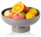 Magclay Ceramic Fruit Bowl with Draining Holes, 10 Large Fruit Basket with Multifunctional Removable Pedestal, Decorative Fruit Bowl for Table Countertop, Fruit and Vegetable Holder, Grey