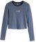 LEVIS Women's Graphic LS Ringer Mini Blues, Chrome Outline BW VI, 32
