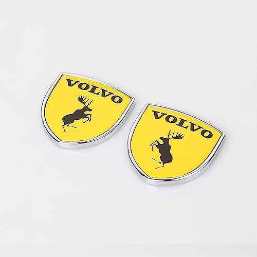 abrupt Logo Auto Emblem für Volvo 3D, Abzeichen Logo Buchstaben Wort Emblem Aufkleber, Zeichen Emblem Logo Abzeichen Sticker Abziehbilder,A Gold