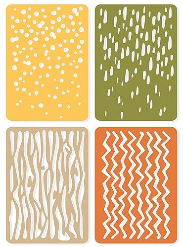 Sizzix Thinlits Die Set 4PK Infinite Doodles #2 | 666524 | Metal, Wafer-Thin Cutting Dies for Scrapbooking, Embossing, Journalling, Cardstock, Paper, foil, Vellum, Silver, One Size