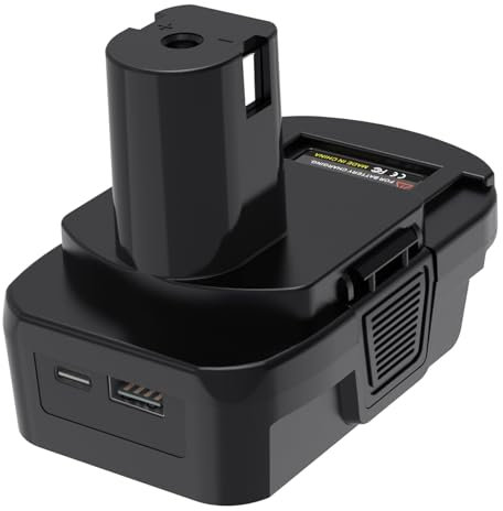 Kzreect Battery Adapter with USB&Type-C Port Compatible with DeWalt 18V/20V & Compatible with Milwaukee 18V to Work for Ryobi One+ 18V Tools DM18RL