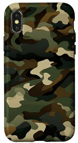 Militär Camouflage Tarnmuster Grünes Camo Muster Hülle für iPhone X/XS