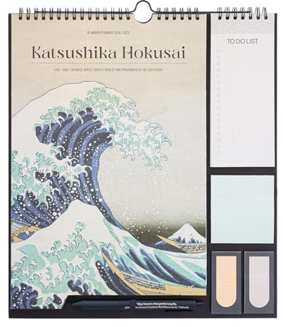 Grupo Erik Kalender 2025 Hokusai Kalender 2025 Wandkalender 2025 - Familienplaner 2025 - Monatsplaner 2025