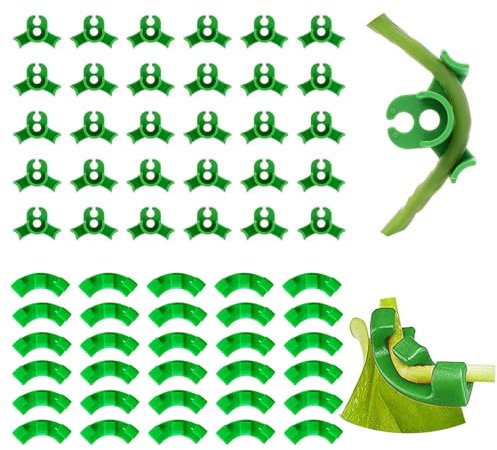Ylinwtech 60 Stück Pflanzenbieger,Pflanzentraining Clips,Pflanzenwachstum Bieger Clips,90 Grad Pflanze Biegen Clip,Zum Biegen Von Pflanzenstämmen Und Ändern Der Wuchsrichtung(Grün)