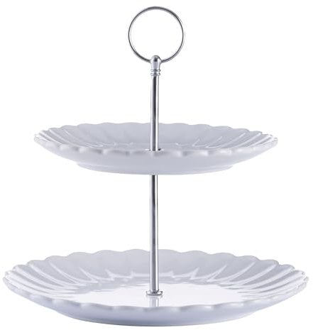 Price & Kensington Luxe 2 Tier Cake Stand White