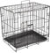 BESPORTBLE 1Set Folding Iron Wire Dog Cage with Tray Pet Crate for Small and Medium Dogs Easy Assembly and Storage Safe Design with Lockable Door Latch Indoor Outdoor Use