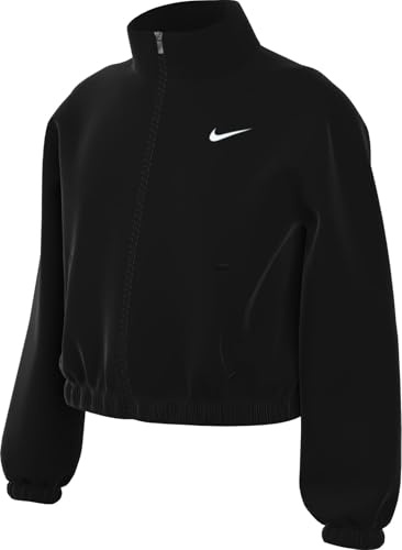 Nike Mädchen Sportswear Leichte Oversized-jacke Jacket, Black/White, 12-13 Jahre EU