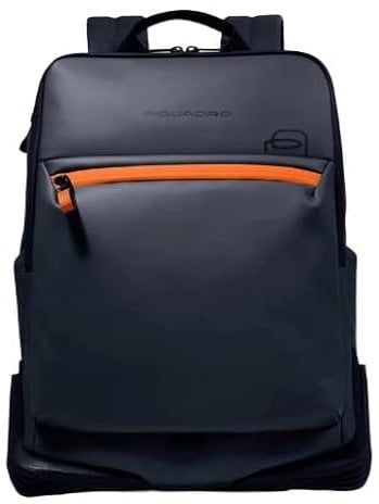 PIQUADRO zaino in tessuto gommato resistente all'acqua porta pc 15,6 due comparti
