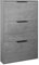 Composad | Scarpiera Slim della Linea ESPRESSO con 3 Ribalte, Scarpiera Salva spazio, per Ingresso, Ripostiglio, Portascarpe, (LxAxP) 65x105,5x15 cm, Colore Grigio Cemento, Made in Italy