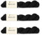 PASCUALI Alpaca Lace |Strickwolle aus 100% Alpakawolle, Alpaka Wolle zum Stricken und Häkeln, SET: 3 Stränge - 150g, Farbe:Schwarz 30