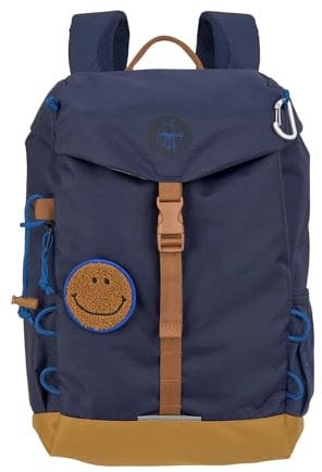 LÄSSIG Kinder Wanderrucksack Kinderrucksack mit Brustgurt gepolsterte Schultergurte wasserabweisend, 14 Liter/Big Outdoor Backpack navy