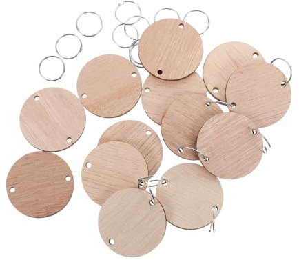 SHINEOFI 50 Stück Geburtstags-Erinnerungskalender geburtstagskalender jahrestag vatertag home dekoration Kreis leerer Kalender Hängekalender aus Holz Kalender aus Holztafel Hölzern