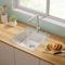 Auralum Fregadero de acero inoxidable 44 x 49 cm+grifo de cocina, grifo de cocina extensible