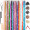 4000 Hair Tinsel,48 Inches Haar Lametta mit Werkzeug,20 Farben Glitzer Haarsträhnen zum Flechten Haar Lametta,Sparkle Tinsel Hair Extensions für Frauen Mädchen Kinder Cosplay Party Zubehör (20 Farben)