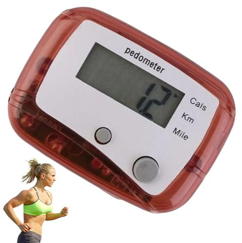 Genauige Schrittzähler, Schrittzähler für das Gehen | Digital LCD Display Walking Calorie -Schrittzähler,Leichtgewichtige, Laufstufe mit Clip für Männer Frauen Kinder Erwachsene, Senioren