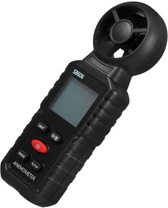 Digitales Handanemometer für Windgeschwindigkeitsmessung im Freien, Schwarz