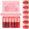 Lip Tint Stain Set, 6 Farben Mini Liquid Lipstick Langzeit-Haltbare Lippenfarbe, Wasserdichte Transferfeste Tönung, Multifunktionale Lippen- & Wangenfarbe, Korean Non-Stick Cup Lipgloss