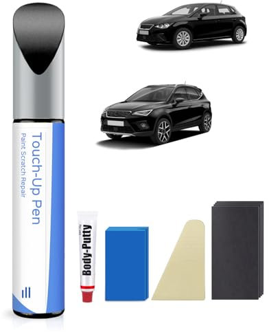 LF9R Magico/Magic - Kit per ritocchi di colore nero metallizzato per Seat esatta corrispondenza – riparazione di graffi e scheggiature