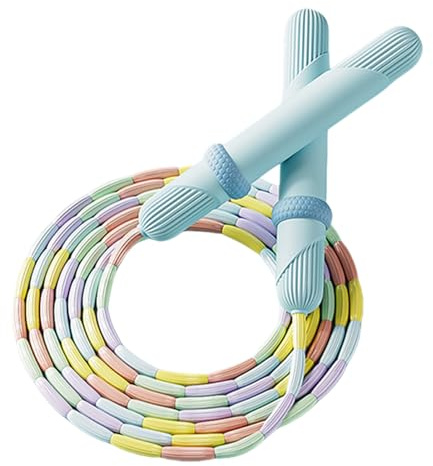 Corda per saltare, regolabile, con perline, attrezzatura leggera per allenamento fitness | Colorata per migliorare la coordinazione, la resistenza e le prestazioni cardio, durante gli esercizi a casa