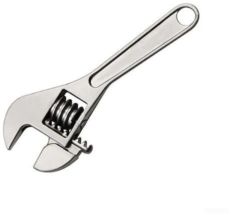 babominimer Mini Adjustable Wrench Keychain Silver Metal Spanner Keyring Functional for for Hand Tool with Rotating Nut Creative Small Gadget for for DIY Enthusiasts or