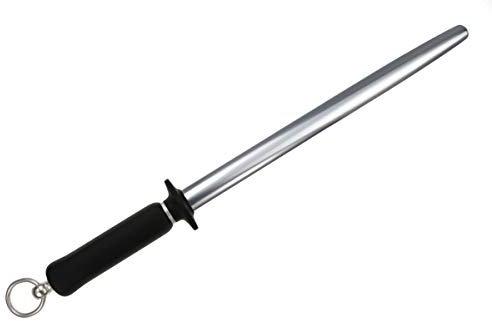 Solingen Profi Abziehstahl Fleischerstahl Wetzstahl oval poliert 45cm Messerschärfer