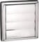 First4spares 5 / 125mm Stainless Steel Square External Wall Extractor Air Vent Grill Outlet With Gravity Flaps