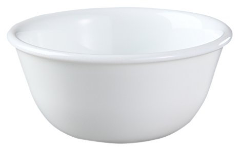 Corelle 6 oz Vitrelle Glass Winter Frost Ramekin Bow, Pack of 6, White