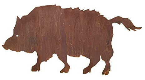 Wildschwein 100x50cm zum Stecken Edelrost Rost Metall Rostfigur Wald Jagd Tier Herbst + Original Pflegeanleitung von Steinfigurenwelt