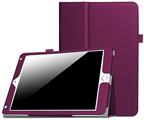 Custodia per iPad da 9,7 2018/2017/iPad Air 2/iPad Air – [protezione angolare] Premium PU pelle Folio Smart Cover w/Auto Sleep/Wake per iPad 9,7 versione 2017 (viola)