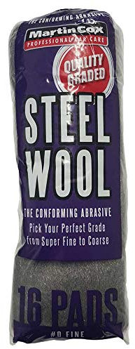 Stahlwolle Güteklasse 0 Martin Cox 16 x Drahtwollpads zum Reinigen, Veredeln und Polieren von Metall, Holz und Karosserie