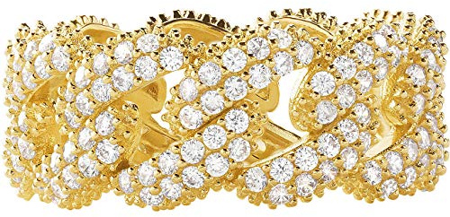 Michael Kors Damen-Damenring 925er Silber Zirkonia 56, Gold 32015133
