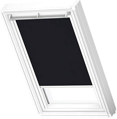 VELUX Original Roof Window Translucent Roller Blind for CK02, Black, with White Guide Rail