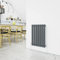 Horizontal Column Anthracite Radiator Oval Single Designer Radiator 600x413mm Central Heating Interior Design
