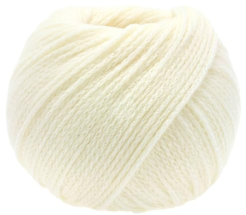 LANA GROSSA Cool Merino | Leichtes Kettengarn aus klassischer Merinowolle | Handstrickgarn aus 90% Schurwolle (Merino) & 10% Polyamid | 50g Wolle zum Stricken & Häkeln | 150m Garn FB 15