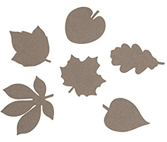 HEY-SIGN Filz Untersetzer Blattform 6-teilig, Hey Sign_Farbe:35 - Taupe