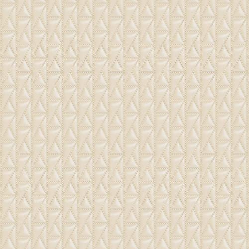 BRICOFLOR Chesterfield Tapete in Crème Beige | Elegante Tapete in Leder Optik ideal für Schlafzimmer und Wohnzimmer | Ausgefallene Vliestapete im Neobarock Stil