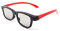 Ultra 5 Noir et Rouge Lunettes 3D Passives pour A Utiliser avec Tous Les Téléviseurs Passifs Projecteurs Cinéma Films RealD Circulaires Polarisé