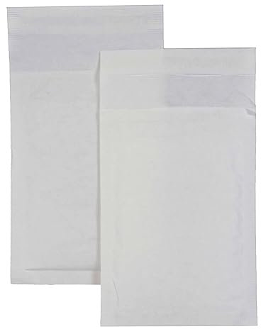 smiley pack 100 Luftpolstertaschen Luftpolsterumschläge Gr. A/1 Weiß (120x175 mm) DIN A6 gepolsterte Briefumschläge Polsterversandtaschen Versandtaschen Luftpolsterversandtaschen gepolstert