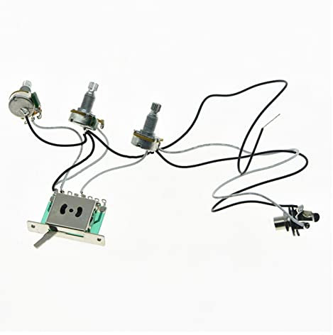 TSTS Guitar Prewired Wiring Harness 500K Mini Pots 1 Volume 2 Tone 5 Way Converter For For ST Electric Guitar Guitar Wiring Harness Kits