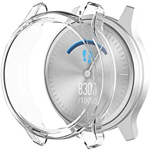 Tyogeephy 2 Piezas Funda para Garmin VivoMove Trend, vivomove Luxe Funda Protectora, HD Protección Completa Anti-Rasguños Suave TPU Protección Pantalla para VivoMove Trend Funda Protectora