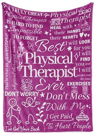 Huglanket Flanell-Plüsch-Überwurfdecke, 127 x 165 cm, Physiotherapeuten-Design