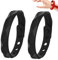 Healthify Sugar Regulator Armreif Healthify Negative Ionen Silikagel Sportarmband Cawik Armband Magnettherapie Armband 6 Löcher Anpassung für Männer und Frauen (Schwarz*2)