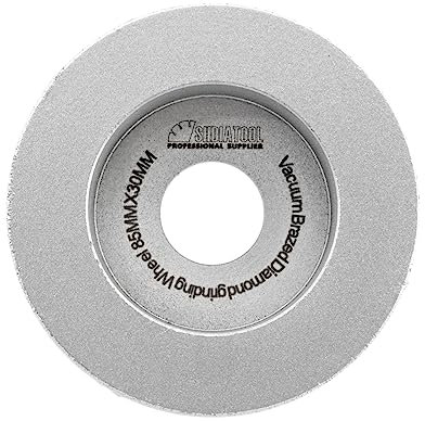 SHDIATOOL Diamond Profile Grinding Wheel 85mm, Height 30mm Half-Round Edge Hand Grinder Disc for Stone Marble Granite Rock