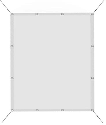 Sonnensegel Sonnenschutz 4 x 7 m Sonnenschutz UV Schutz Windschutz Outdoor Wasserdichtes Sonnensegel mit freiem Seil für Garten Terrasse Camping, Weiß