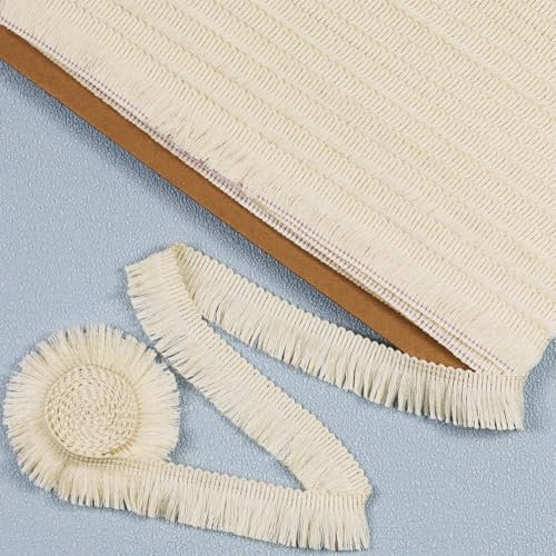 Fransenquaste zum Nähen, Basteln, Kleidung, Zierleisten, Vorhänge, Nähen, Kleidung, Zubehör, Lampenschirm, Vorhang, Heimdekoration, Beige, 25 mm, 2,5 cm, Beige