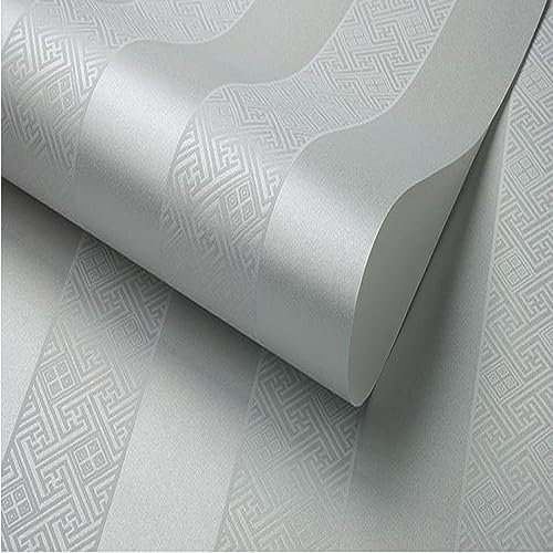 Zoomlie Vlies Tapete 9M*0.53M Vertikale Streifen Tapete Vliestapete für Esszimmer Wohnzimmer Schlafzimmer (Grau 1)